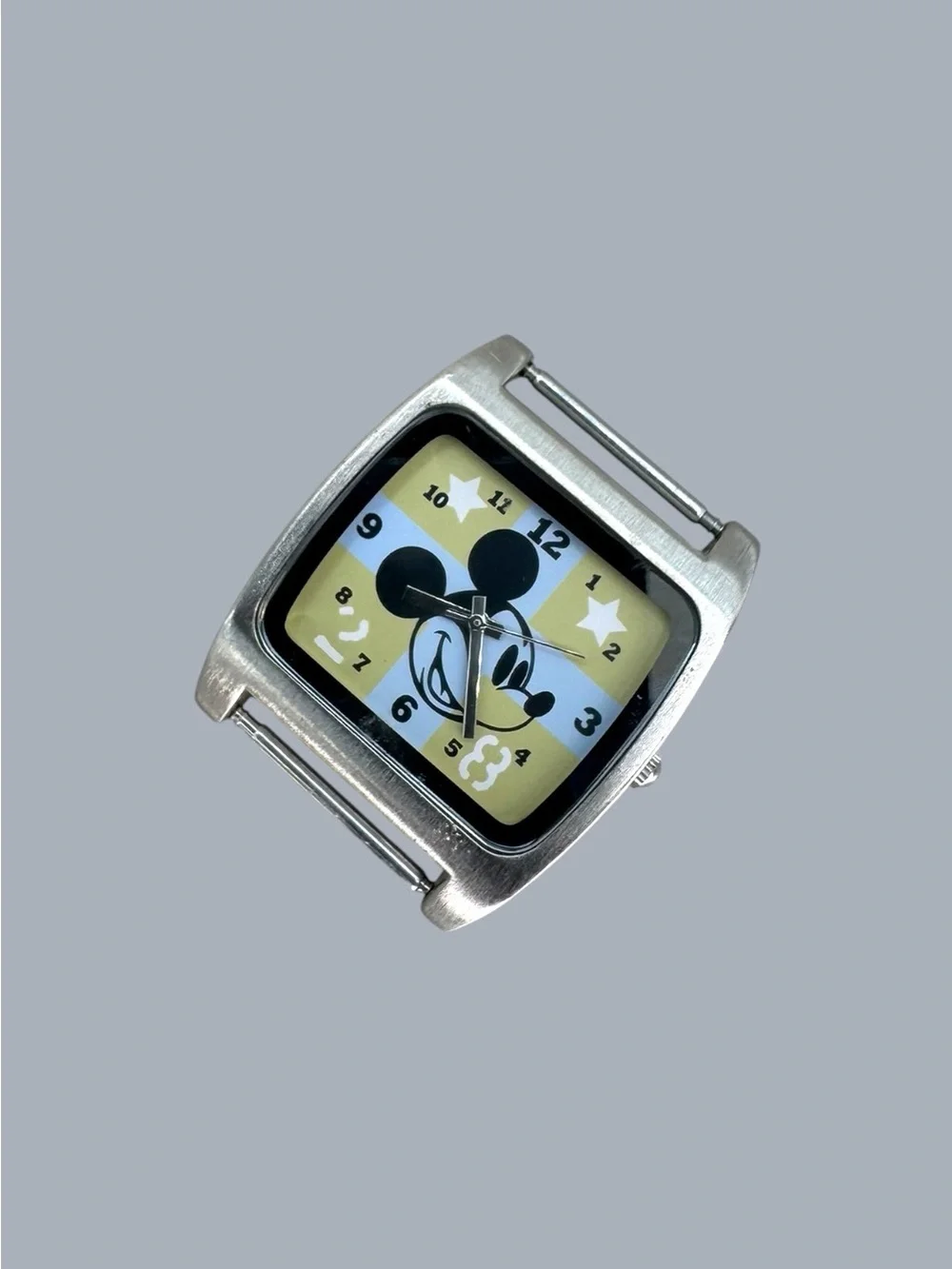Vintage Disney Store Mickey Mouse Square Watch Japan Movement Stainless Steel No